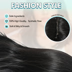 20 Inch Black Curly Wig with Figure-of-Eight Bangs; Wigs for Women, Carnival; Kpop, K Pop; Y2k; Cosplay; Fluffy Hair Net; Festive Atmosphere; Musthave for Beginners; Rose Net Hat; Comfortable to Wear; Matte High Temperature ; Unique Wig
