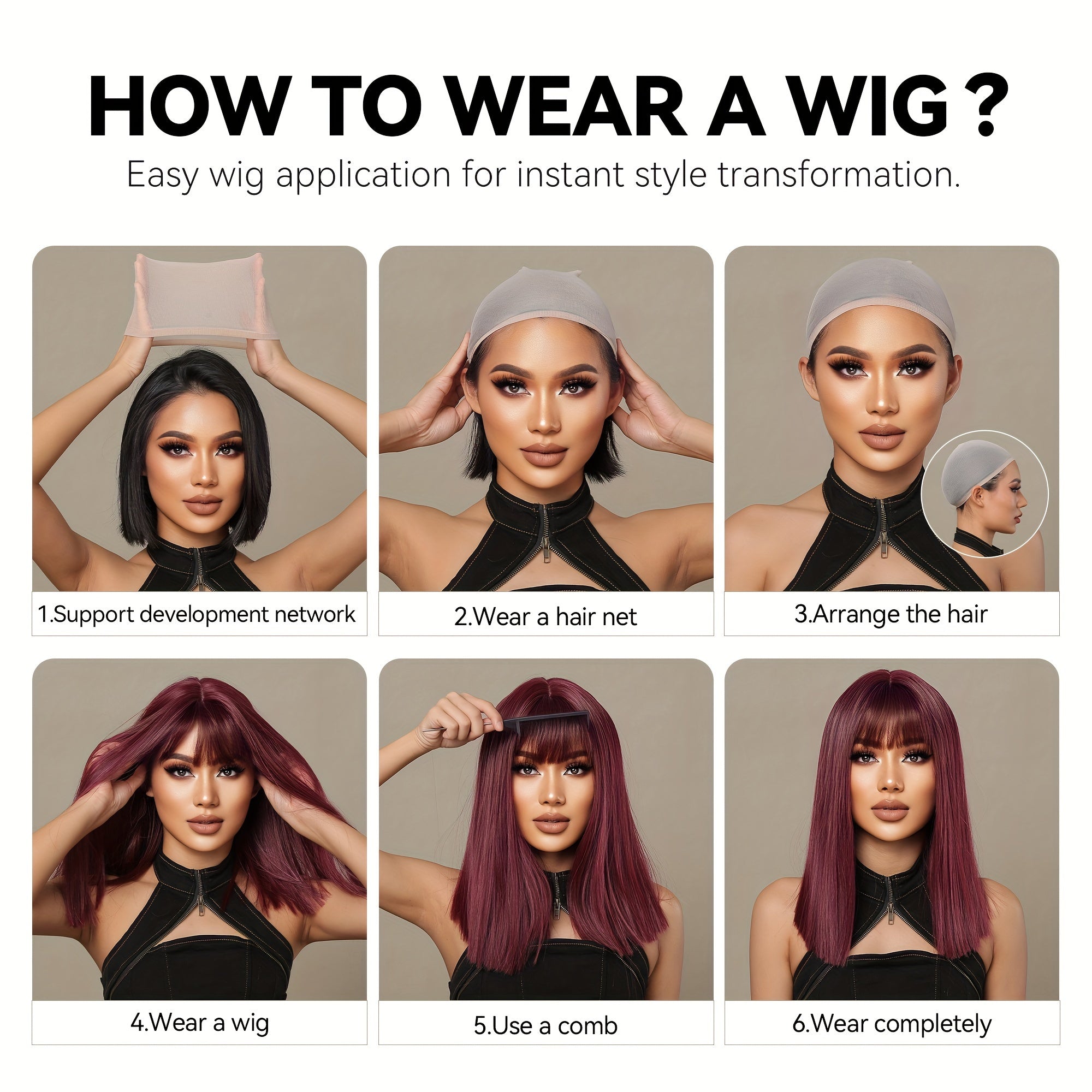 16 Inch Women's White & Golden Highlights Wig - Full Head Straight Hair with Bangs, -Resistant Synthetic Fiber for Cosplay, Daily Use Suitable for Work\u002FSchool, Volume & Scalp Coverage (No Visible)